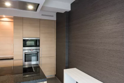 Bigger view of Haardwand combinatie behang-schildertechniek